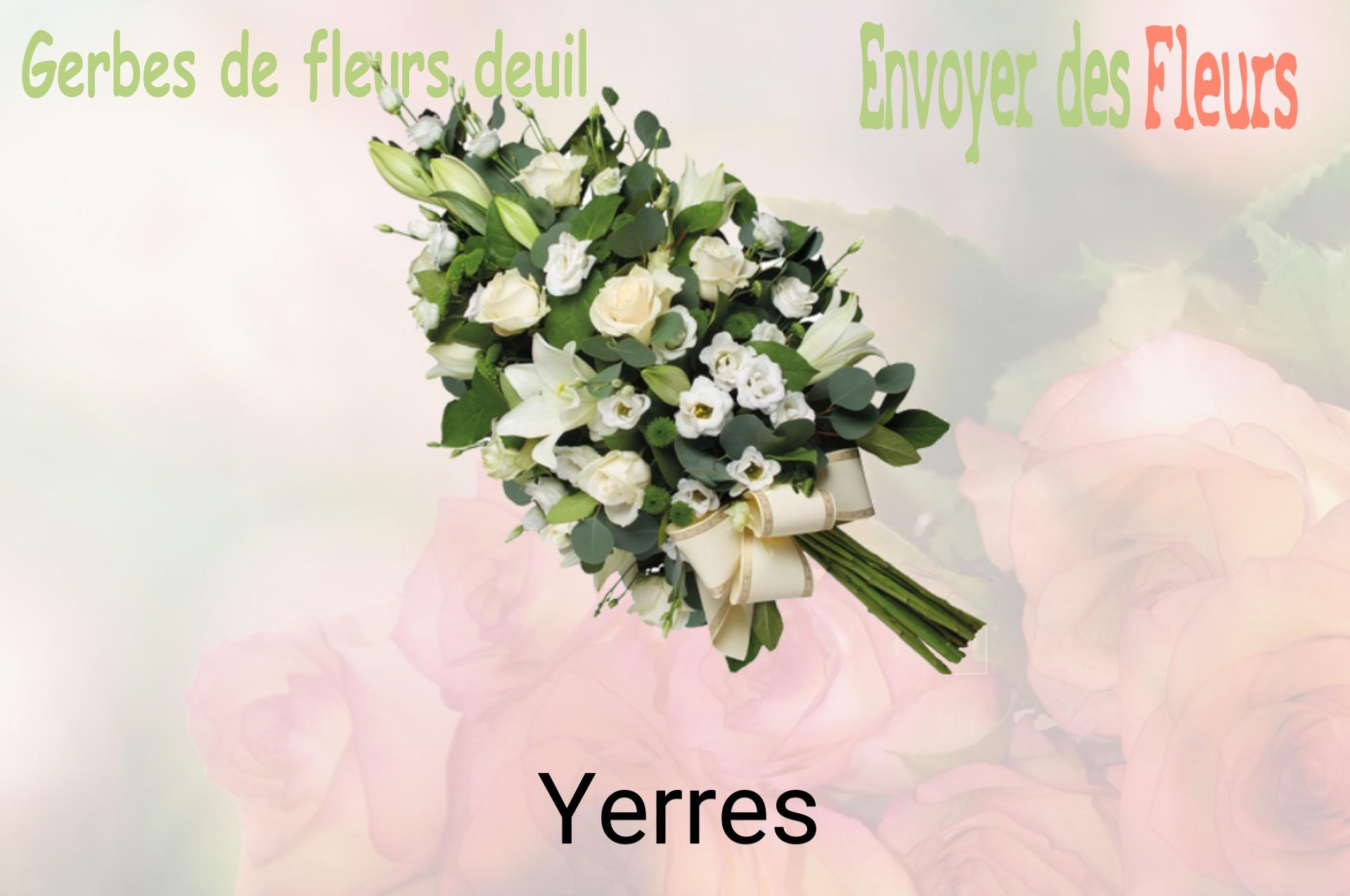 Gerbe de fleurs de deuil livrée à Yerres